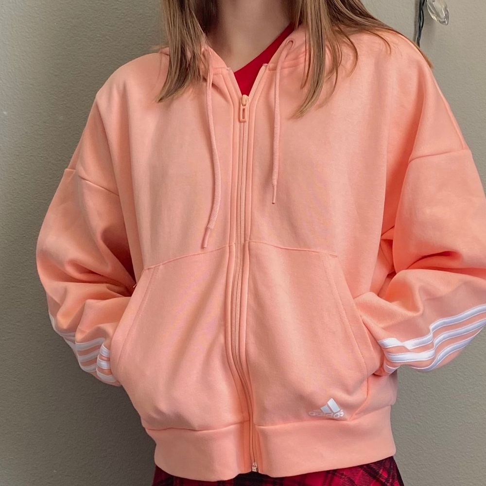 Pink Adidas hoodie